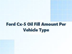 Ford Cx-5 Oil Capacity Guide by Vehicle Type