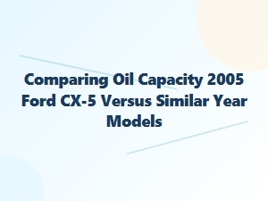 Comparing Ford Cx-5 Oil Capacity Versus Other Models